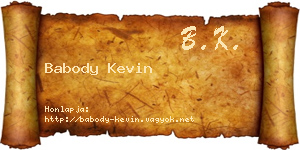Babody Kevin névjegykártya